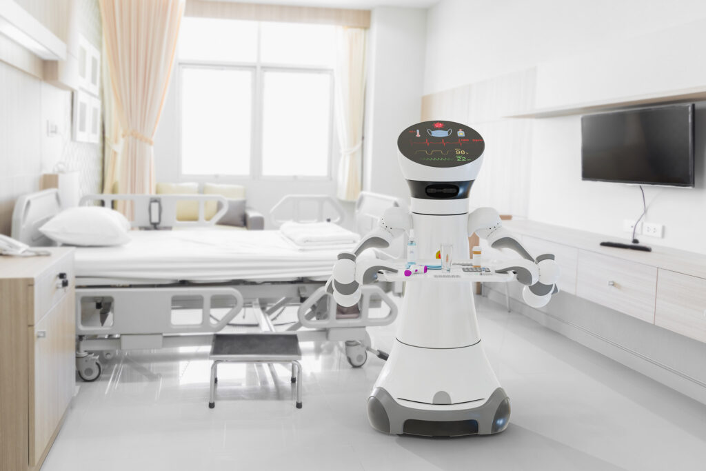 medical robot delivering medical equipment