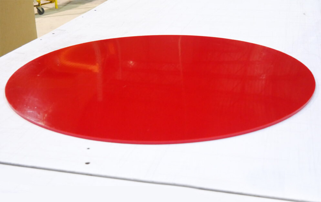 Safety round red